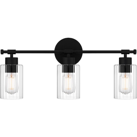 Quoizel Caputo Bath 3 Lights Matte Black CAP8623MBK